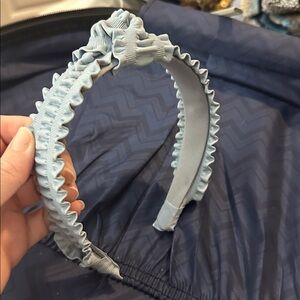 Light Blue Ruffled Headband